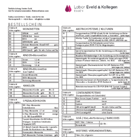 Bestellschein Praxisbedarf MVZ