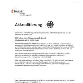 Akkreditierungsurkunde